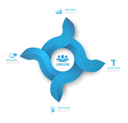 Abstract circle arrows  Infographic clean style.