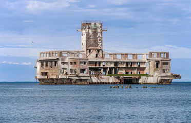 Naklejka premium Ruins of Nazi torpedo development center in Gdynia, Poland