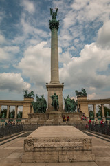 Fototapeta na wymiar A square dedicated to the Hungarian Kings in Budapest Hungary