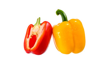 fresh red and Yellow bell pepper