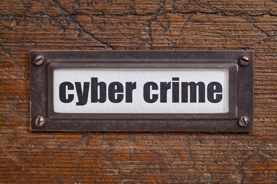 cyber crime - file cabinet label