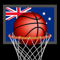 Fototapeta na wymiar Australian basket ball, vector