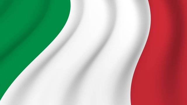 Waving national flag of Italy