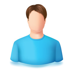 Icon of user male. No face