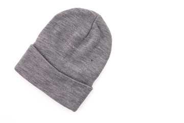 Knitted hat isolated on white