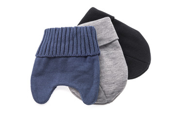 Knitted hat isolated on white