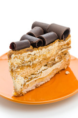 Coffee cake isolated on white background