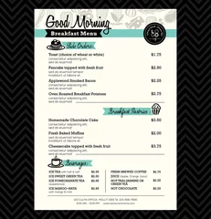 Fotobehang Restaurant Breakfast menu design Template layout © kraphix