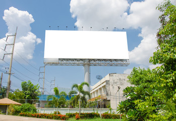 Blank billboard ready for new advertisement