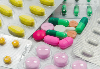 various pills pile of medicine