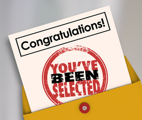 Congratulations You've Been Selected Stamp job search scam