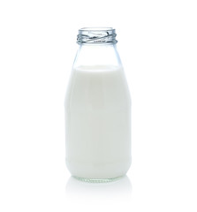 milk bottle isolated on white background