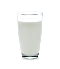 glass of milk isolated on white