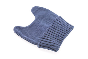 Knitted hat isolated on white