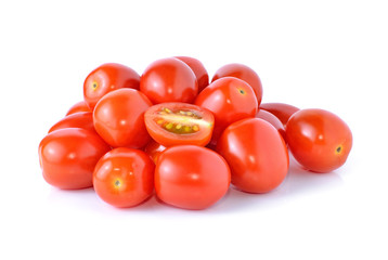 Cherry tomatoes isolated on white