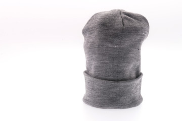 Knitted hat isolated on white