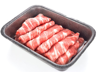 thinly sliced raw beef for japanese shabus habu