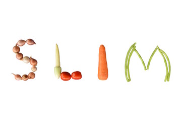 Vegetables writing - slim