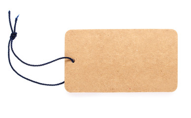 Vintage tag on white background