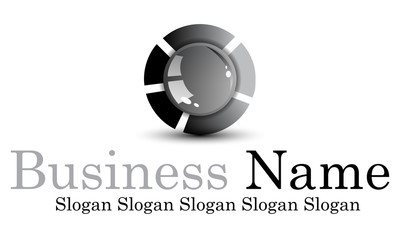 Logo abstrait noir et blanc