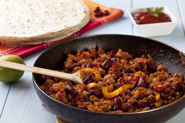 burritos wraps with meat beans and vegetables