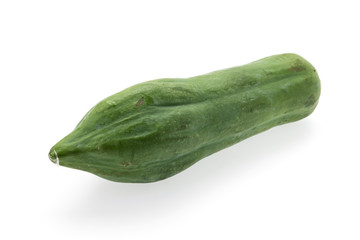 Green papaya isolated on white