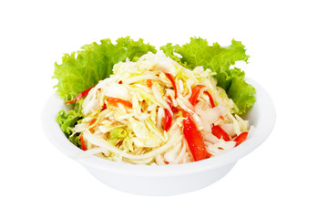 fresh cabbage salad with sweet peppers