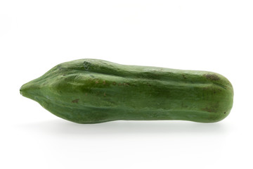 Green papaya isolated on white