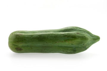 Green papaya isolated on white