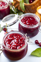 Homemade cherry jam