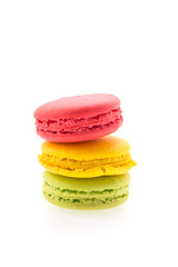 Macaron isolated on white