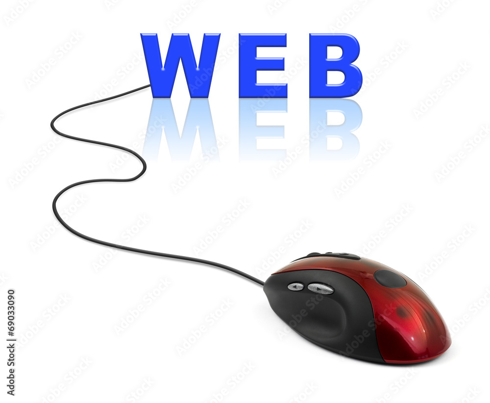 Sticker computer mouse and word web