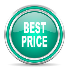 best price green glossy web icon