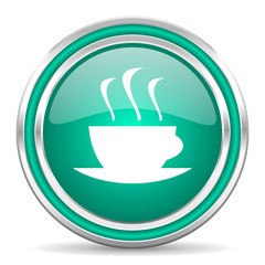 espresso green glossy web icon