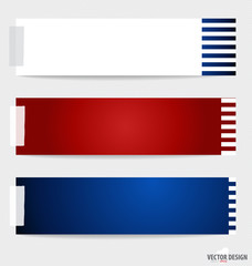 Note papers, ready for your message. Vector illustration.