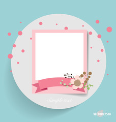 Photo frame, vector illustration.