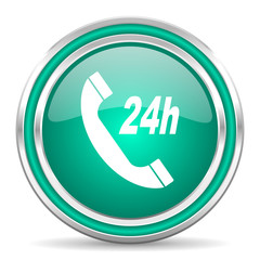 service green glossy web icon