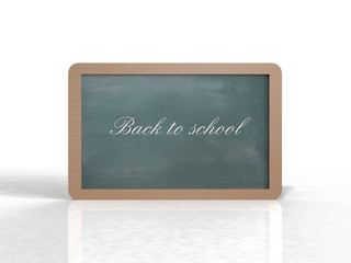 board back to school on a white background