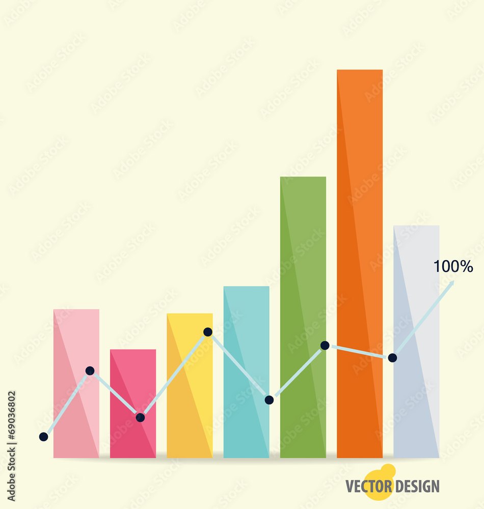 Poster modern design graph. business graph to success, can use for busi