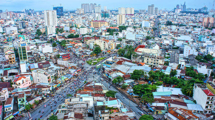 Fototapeta na wymiar Amazing panaromic of Asia city