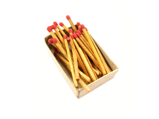 matches on a white backgroun