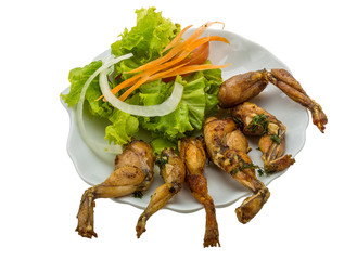 Grilled frog legs