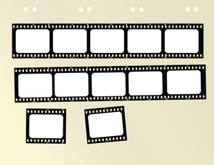 35mm format filmstrip,free copy space, vector format