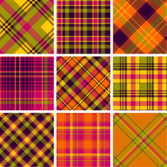 Set of seamless tartan patterns - 69038211