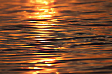 water texture steel sunset orange