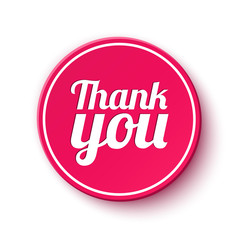 Thank you round label