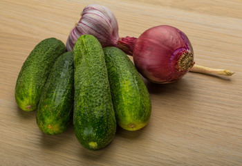 Cucumbers on the board