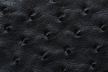 Closeup of seamless black leather texture