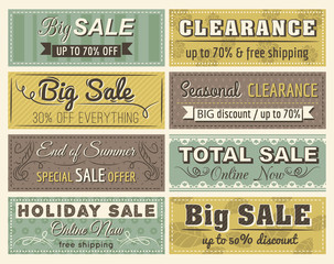Obraz premium Set of special sale offer labels and banners , vector