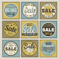 Set of special sale offer labels and banners , vector